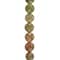 12 Pack: Green & Orange Unakite Faceted Coin Beads, 8mm by Bead Landing™